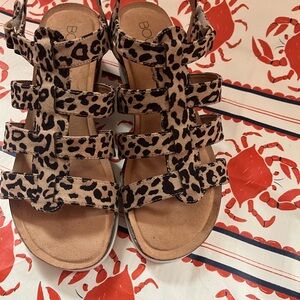 Corkys Brown and Black Strappy Sandals